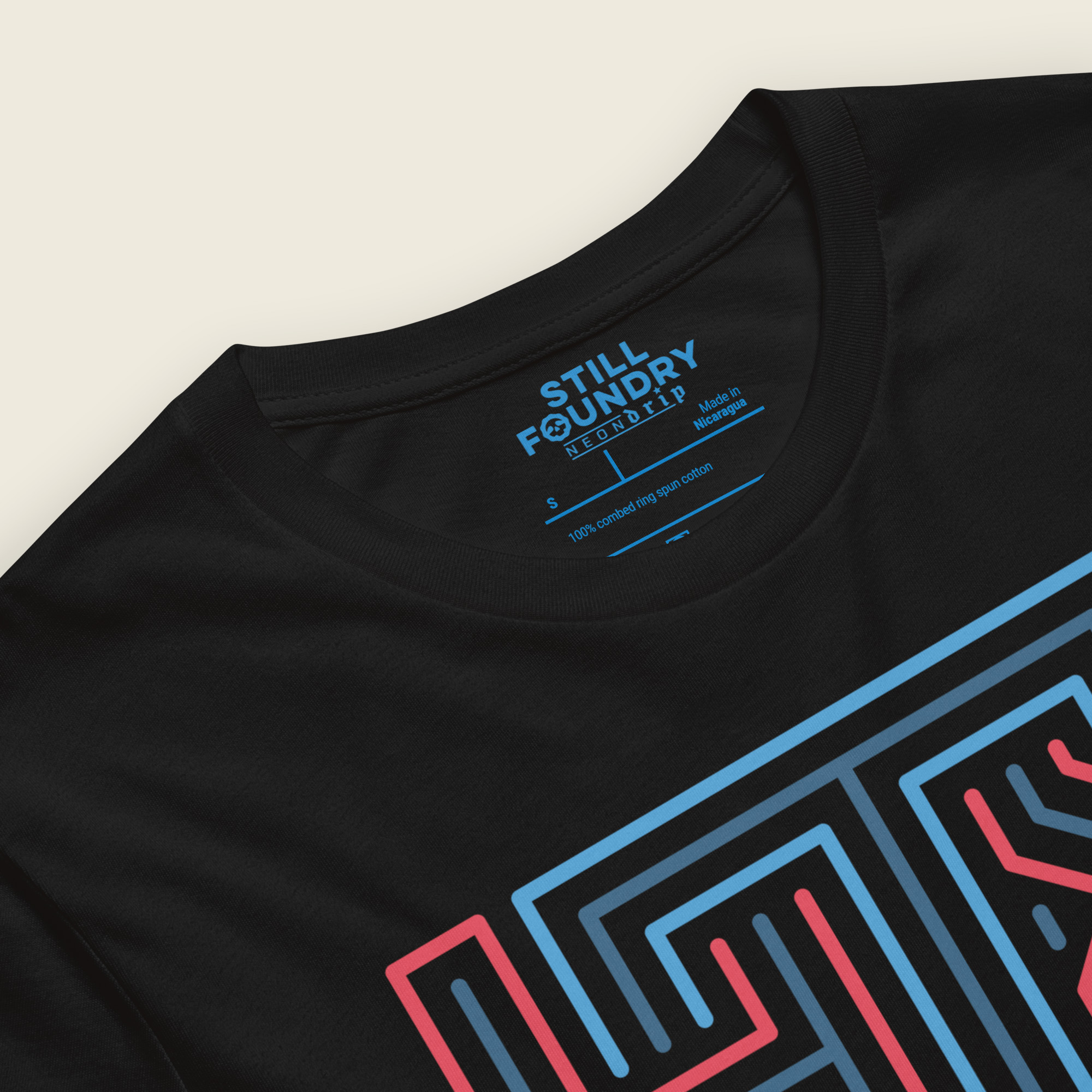 neon htx black uni shirt angle